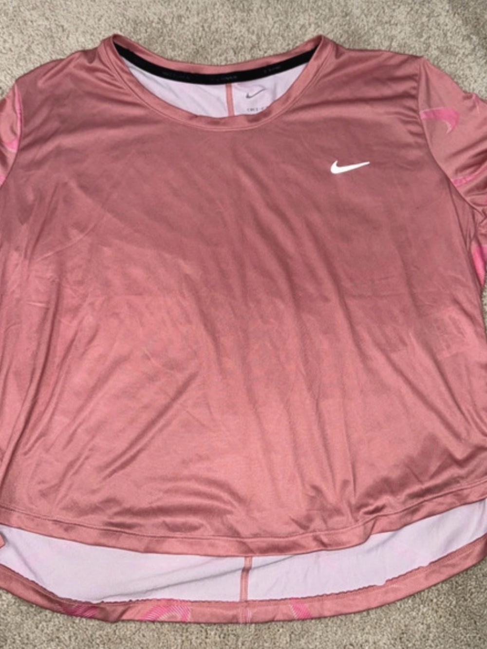 Nike Women's  dusty rose/mauve pink Top size M